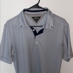 Adidas - adiPure Blue and White Polo Shirt